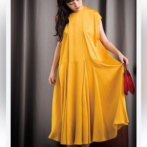 Valentino Radiant Yellow Midi Dress AUTHENTIC